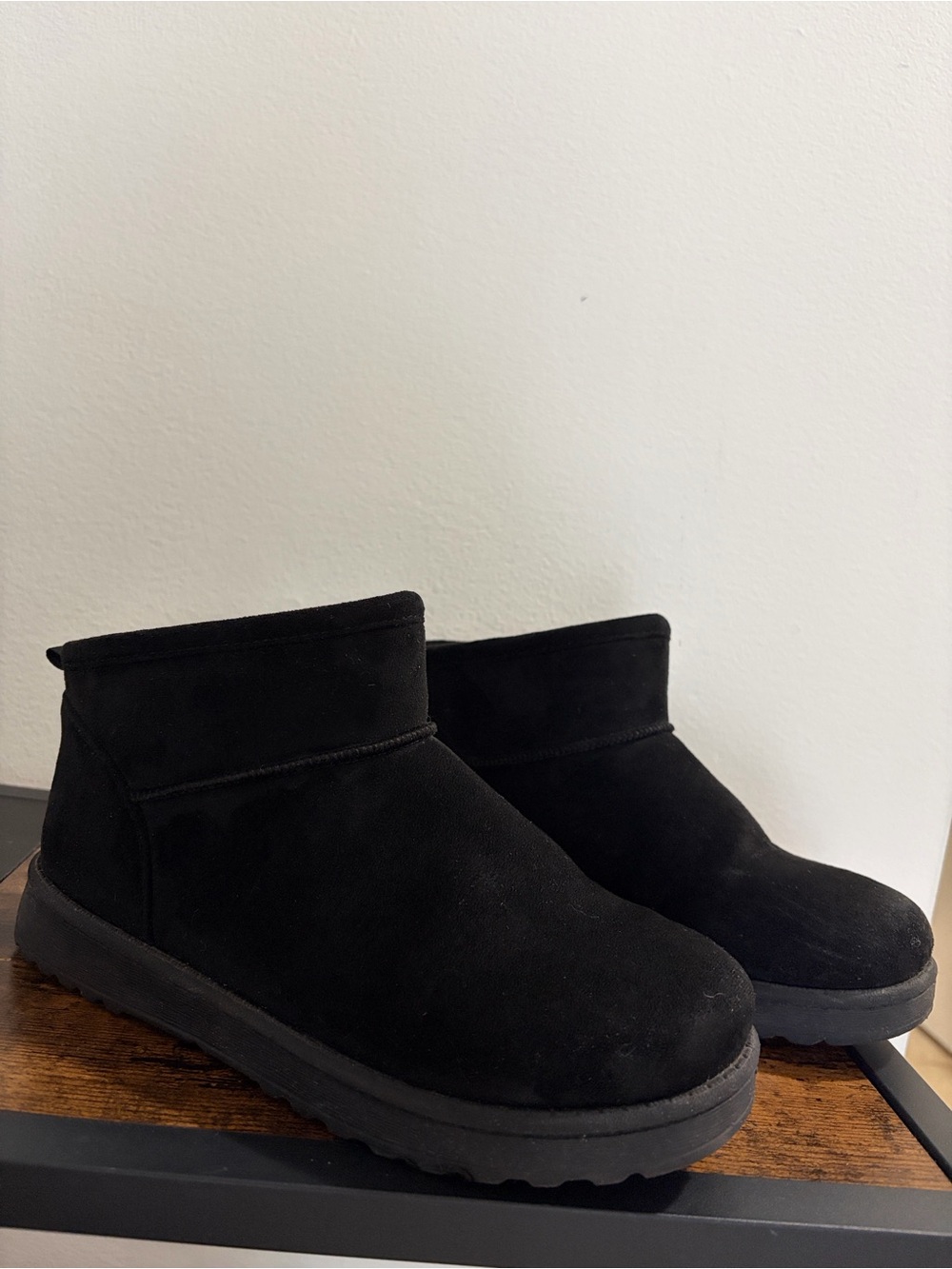 Black Suede Women's Ankle Booties